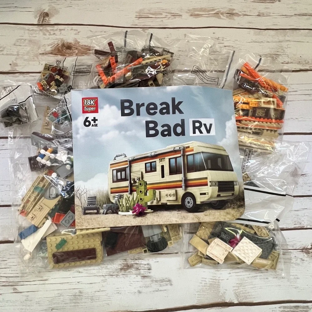 18K Super Building Block Set Break Bad RV Tan Orange F-A0518 746pcs OS